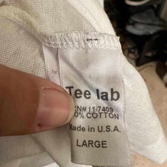 FRANK & EILEEN
White Relaxed Raw Edge Long Sleeve Tee (T2) - Picture 4 of 4